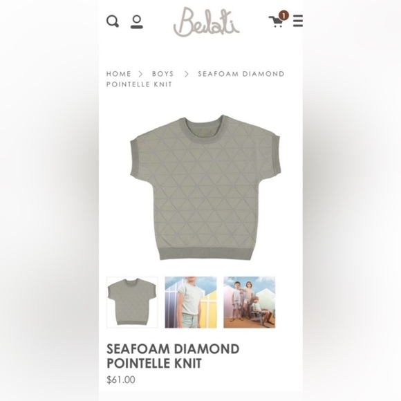 BELATI POINTELLE KNIT BEIGE SHIRT SIZE 5 - Picture 12 of 12